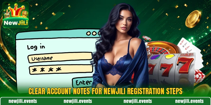 Clear account notes for NEWJILI registration steps Clear account notes for NEWJILI registration steps