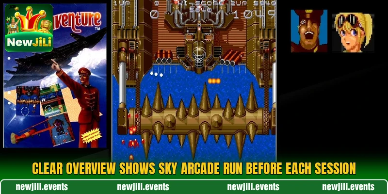 Clear overview shows Sky Arcade Run before each session Clear overview shows Sky Arcade Run before each session