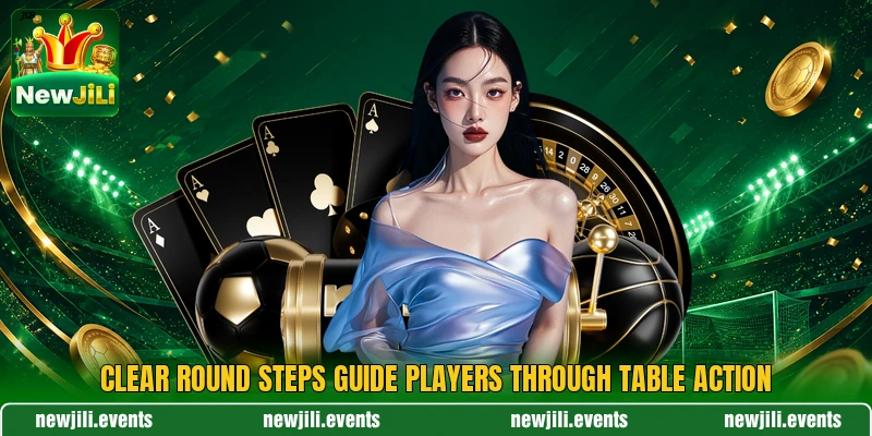 Clear round steps guide players through table action
