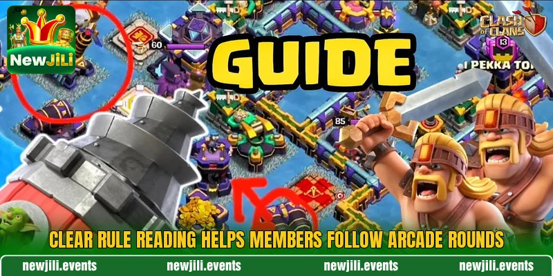 Clear rule reading helps members follow arcade rounds