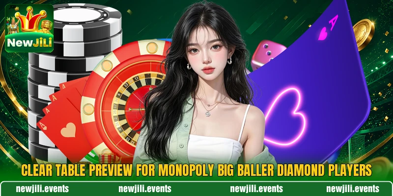 Clear table preview for Monopoly Big Baller Diamond players Clear table preview for Monopoly Big Baller Diamond players