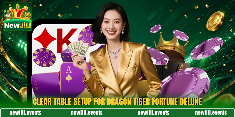 Clear table setup for Dragon Tiger Fortune Deluxe