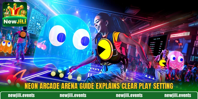 Neon Arcade Arena guide explains clear play setting