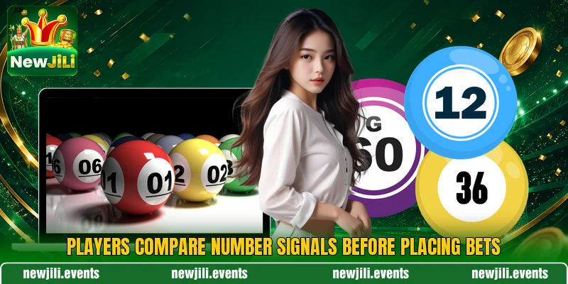 Players compare number signals before placing bets Players compare number signals before placing bets