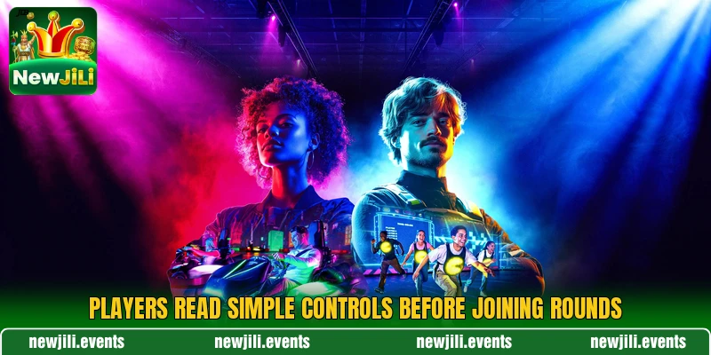Players read simple controls before joining rounds