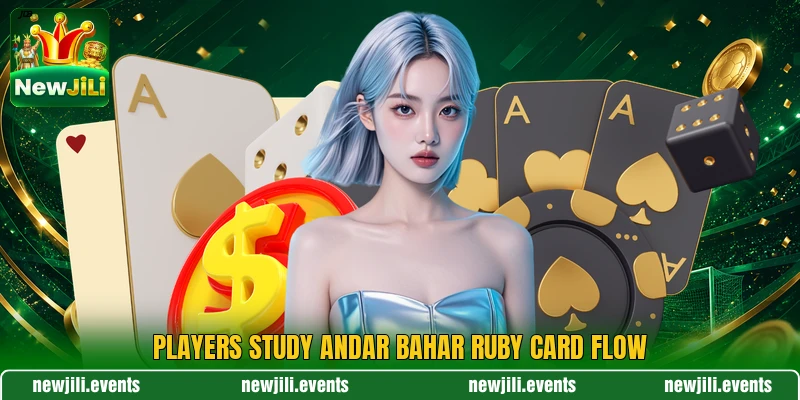 Players study Andar Bahar Ruby card flow Players study Andar Bahar Ruby card flow
