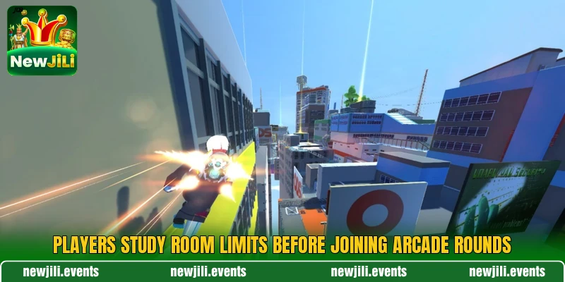 Players study room limits before joining arcade rounds Players study room limits before joining arcade rounds