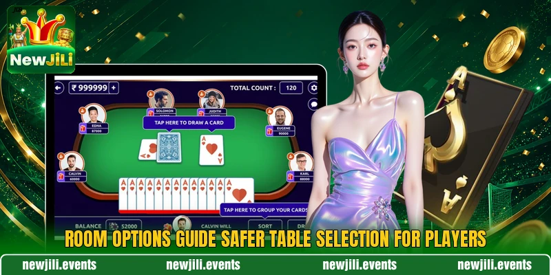 Room options guide safer table selection for players