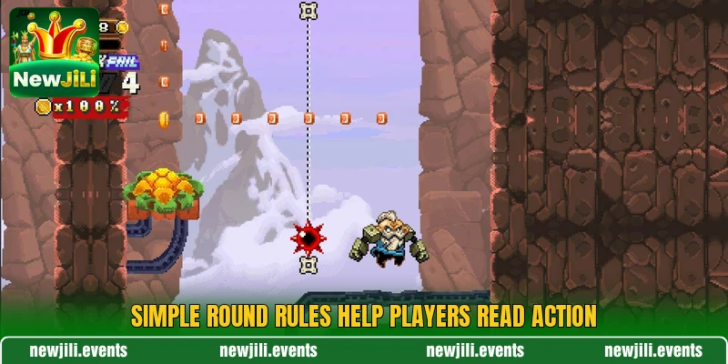 Simple round rules help players read action Simple round rules help players read action