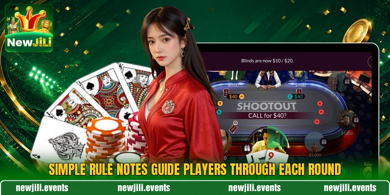 Simple rule notes guide players through each round