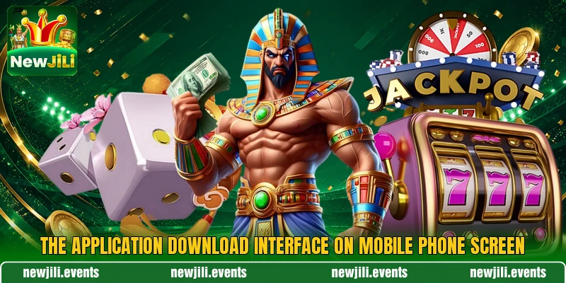 The application download interface on mobile phone screen The application download interface on mobile phone screen
