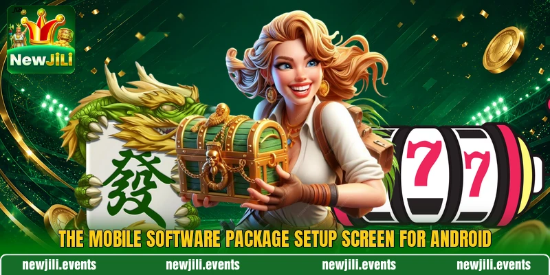 The mobile software package setup screen for Android The mobile software package setup screen for Android