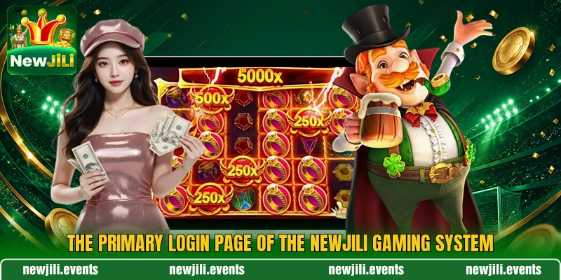 The primary login page of the NEWJILI gaming system The primary login page of the NEWJILI gaming system
